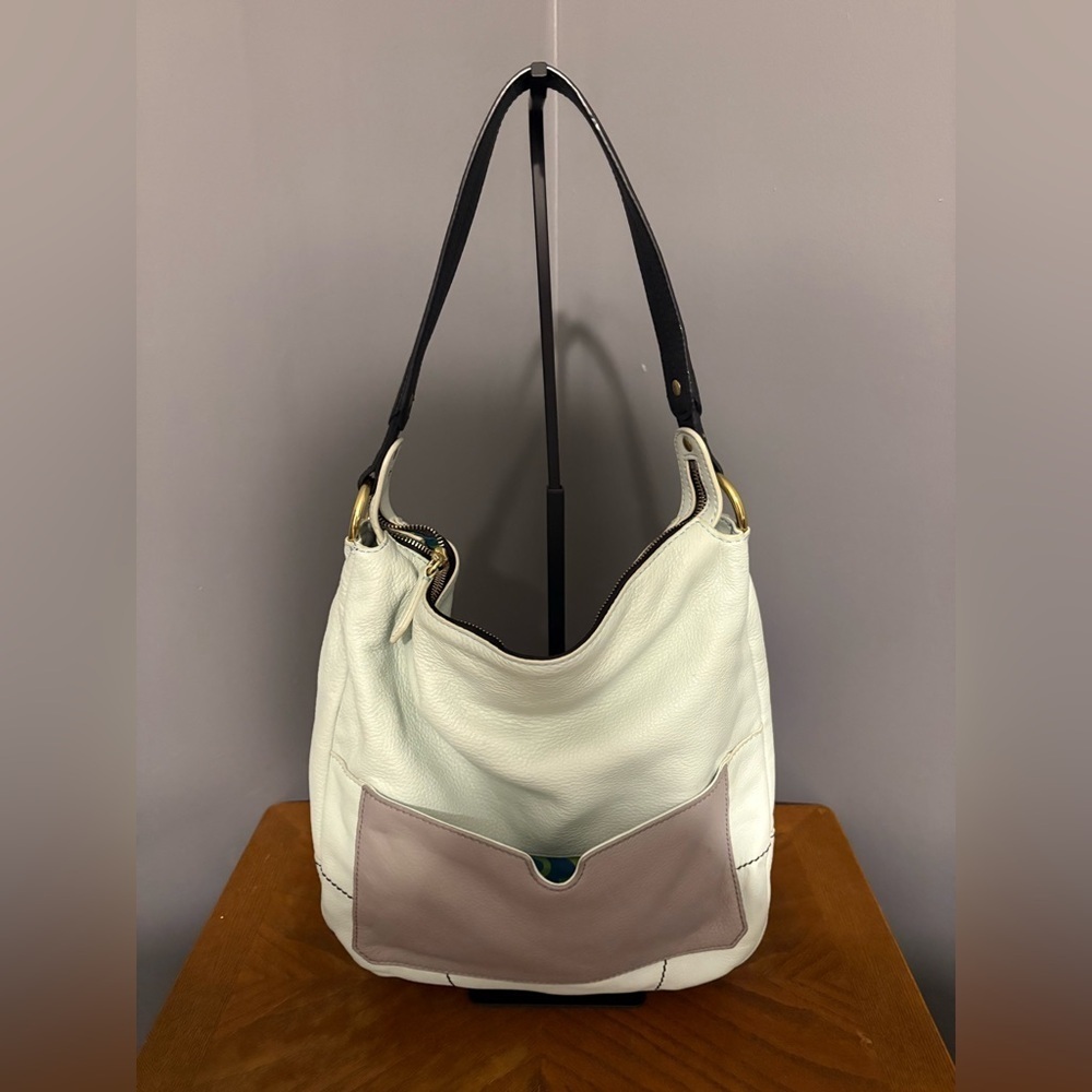 orYANY Cream and Tan Hobo Bag